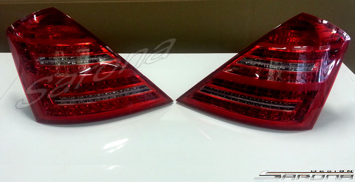 Custom Mercedes S Class  Sedan Tail Lights (2007 - 2009) - $590.00 (Part #MB-001-TI)